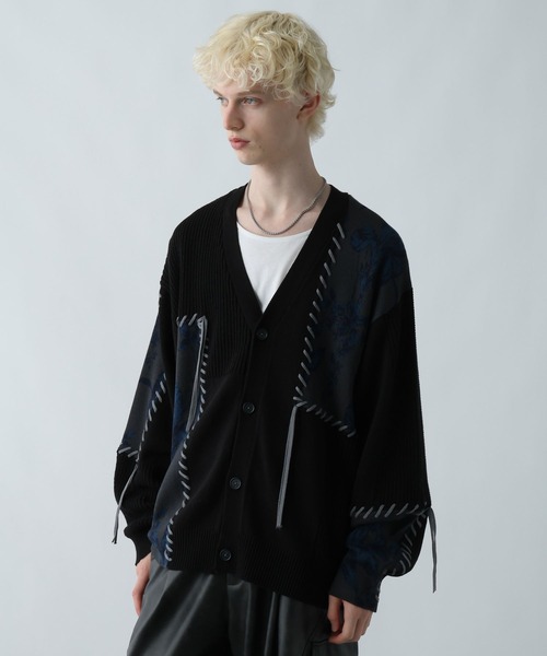 HARE（ハレ）の「パッチワークガラニットカーディガン(HARE