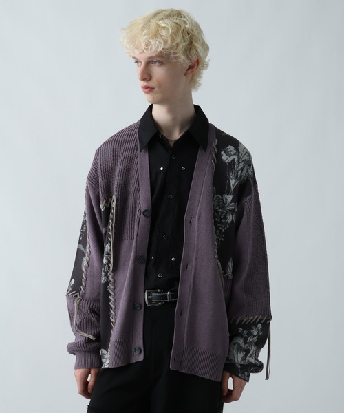 HARE（ハレ）の「パッチワークガラニットカーディガン(HARE