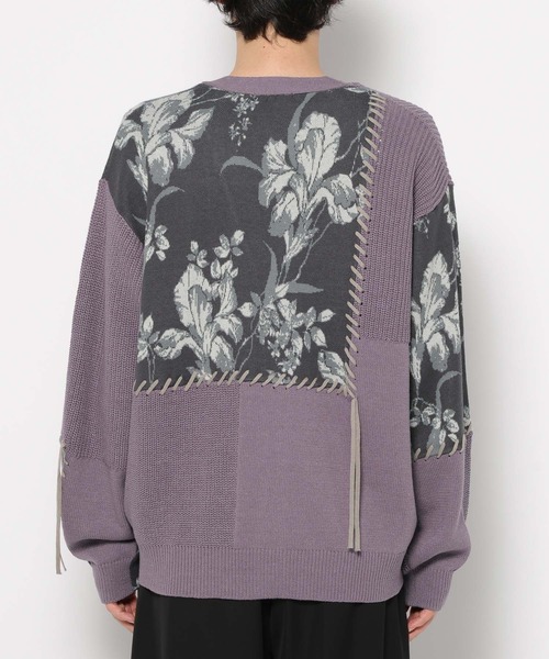 HARE（ハレ）の「パッチワークガラニットカーディガン(HARE)（カーディガン/ボレロ・メンズ・パープル/グレー/ブラック・FREE）」の18枚目の写真