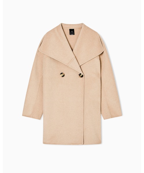 ARMANI EXCHANGE（アルマーニエクスチェンジ）の「【A|X アルマーニ エクスチェンジ】CL ダブルフェイス バレルコート（チェスターコート・レディース・ベージュ・MEDIUM/SMALL/X-SMALL）」の3枚目の写真