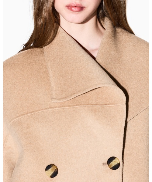 ARMANI EXCHANGE（アルマーニエクスチェンジ）の「【A|X アルマーニ エクスチェンジ】CL ダブルフェイス バレルコート（チェスターコート・レディース・ベージュ・MEDIUM/SMALL/X-SMALL）」の4枚目の写真