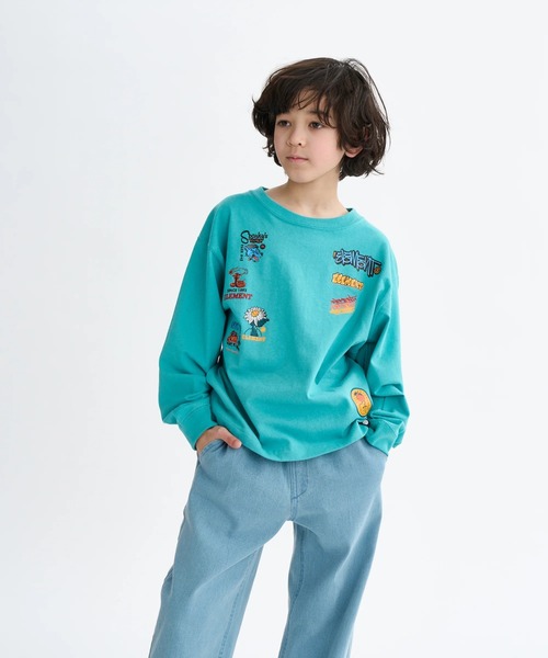 ELEMENT（エレメント）の「ELEMENT キッズ ACOMPANY LS YOUTH ロンＴ 【2025年秋冬モデル】/エレメント長袖ロンT（Tシャツ/カットソー・キッズ・ホワイト/ブラック/ライトグリーン・MEDIUM/LARGE/SMALL/X-LARGE）」の3枚目の写真