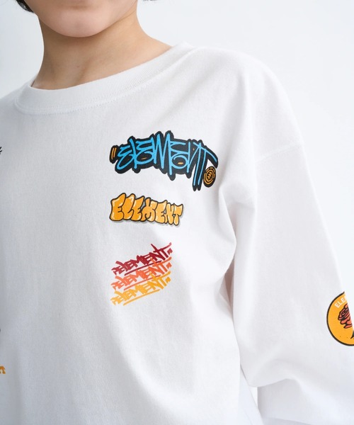 ELEMENT（エレメント）の「ELEMENT キッズ ACOMPANY LS YOUTH ロンＴ 【2025年秋冬モデル】/エレメント長袖ロンT（Tシャツ/カットソー・キッズ・ホワイト/ブラック/ライトグリーン・MEDIUM/LARGE/SMALL/X-LARGE）」の5枚目の写真