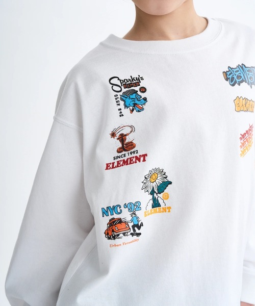 ELEMENT（エレメント）の「ELEMENT キッズ ACOMPANY LS YOUTH ロンＴ 【2025年秋冬モデル】/エレメント長袖ロンT（Tシャツ/カットソー・キッズ・ホワイト/ブラック/ライトグリーン・MEDIUM/LARGE/SMALL/X-LARGE）」の7枚目の写真