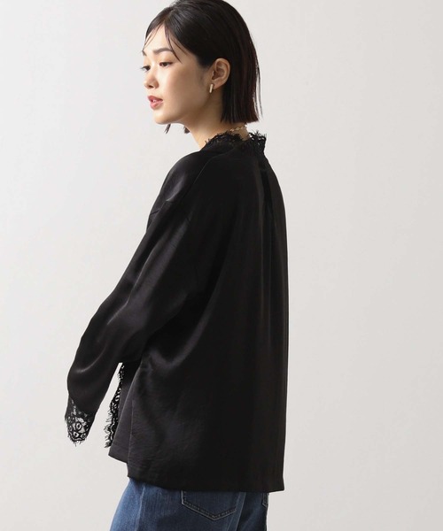 Gready Brilliant（グレディブリリアン）の「ＬＵサテンレースブラウス（シャツ/ブラウス・レディース・ブラック・38）」の8枚目の写真