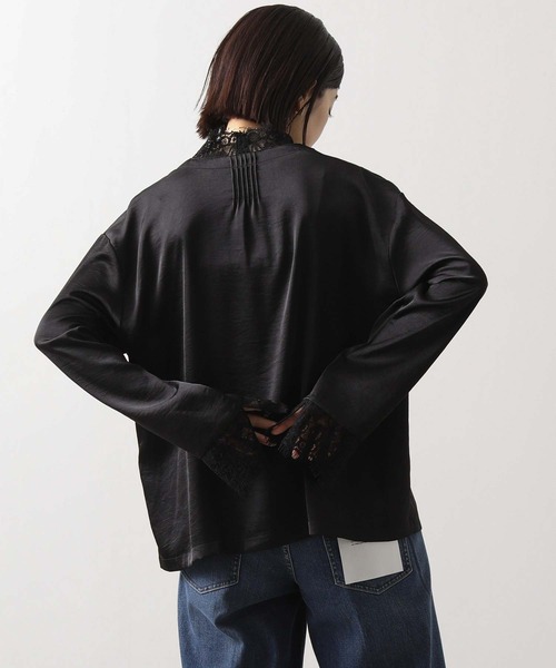 Gready Brilliant（グレディブリリアン）の「ＬＵサテンレースブラウス（シャツ/ブラウス・レディース・ブラック・38）」の9枚目の写真