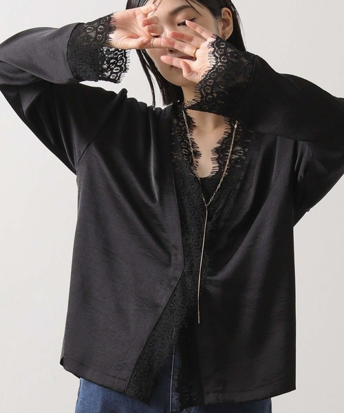 Gready Brilliant（グレディブリリアン）の「ＬＵサテンレースブラウス（シャツ/ブラウス・レディース・ブラック・38）」の12枚目の写真