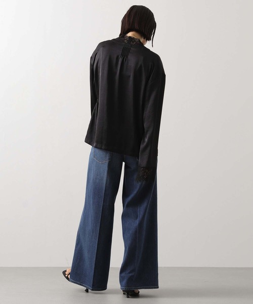 Gready Brilliant（グレディブリリアン）の「ＬＵサテンレースブラウス（シャツ/ブラウス・レディース・ブラック・38）」の4枚目の写真