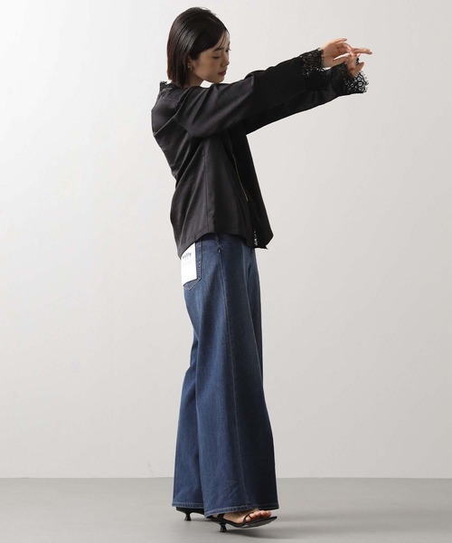 Gready Brilliant（グレディブリリアン）の「ＬＵサテンレースブラウス（シャツ/ブラウス・レディース・ブラック・38）」の5枚目の写真