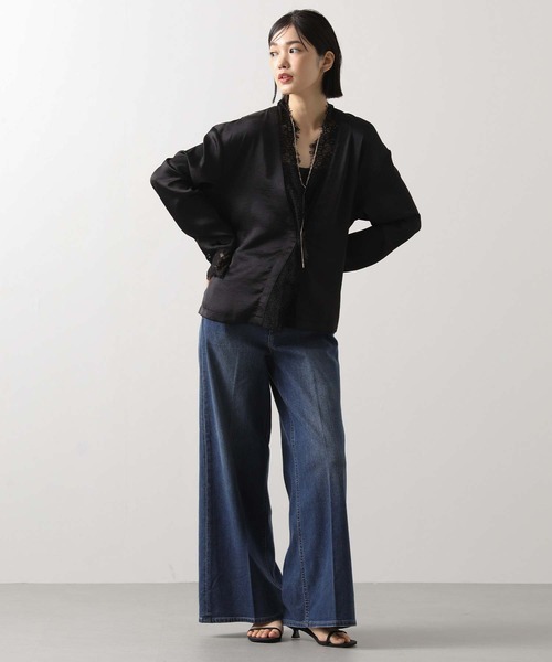 Gready Brilliant（グレディブリリアン）の「ＬＵサテンレースブラウス（シャツ/ブラウス・レディース・ブラック・38）」の6枚目の写真