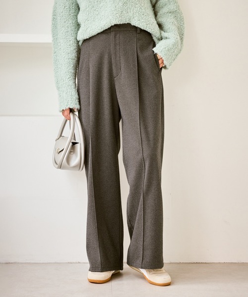 ROPE' PICNIC(ロペピクニック)の「ジャージーワイドパンツ(その他パンツ・レディース・ネイビー/ブラウン系その他/グレー・S/M/L)」の3枚目の写真