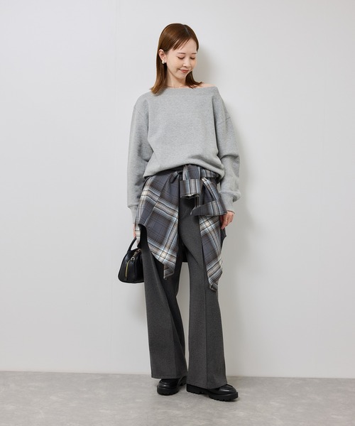 ROPE' PICNIC(ロペピクニック)の「ジャージーワイドパンツ(その他パンツ・レディース・ネイビー/ブラウン系その他/グレー・S/M/L)」の4枚目の写真