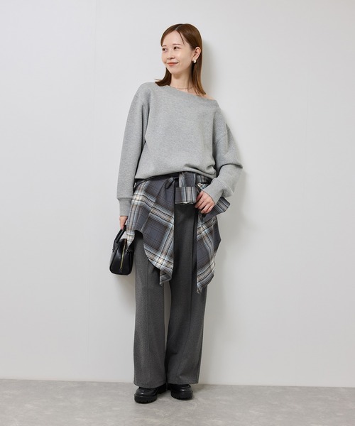 ROPE' PICNIC(ロペピクニック)の「ジャージーワイドパンツ(その他パンツ・レディース・ネイビー/ブラウン系その他/グレー・S/M/L)」の5枚目の写真