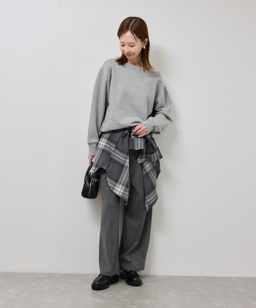 ROPE' PICNIC(ロペピクニック)の「ジャージーワイドパンツ(その他パンツ・レディース・ネイビー/ブラウン系その他/グレー・S/M/L)」の6枚目の写真