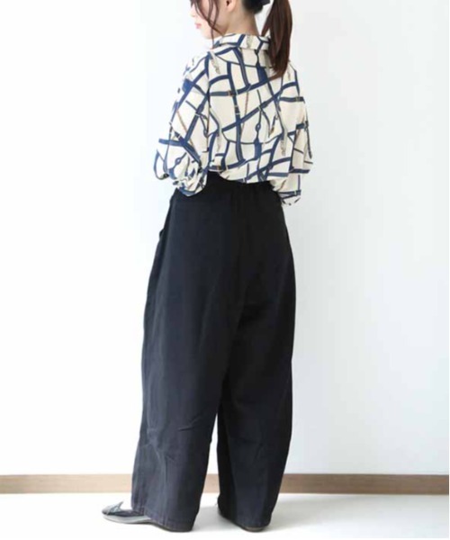 BACKYARD FAMILY(バックヤードファミリー)の「dgy デコカンパニー カツラギコットン ワイドパンツ(その他パンツ・レディース・ネイビー/ブラック/カーキ/オフホワイト・L/M)」の8枚目の写真