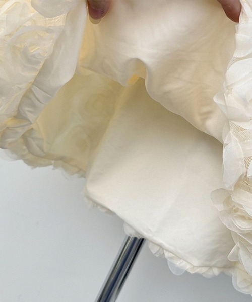 CADBURY（キャドバリー）の「立体ﾌﾗﾜｰﾐﾆｽｶｰﾄ（スカート・レディース・ベージュ/パープル/ホワイト/ピンク/レッド/ボルドー/ブルー/ブラック/ライトピンク・FREE）」の12枚目の写真