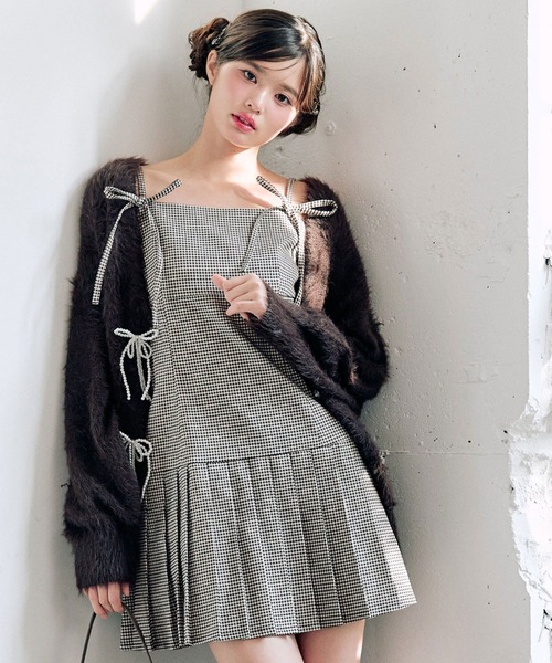 セール】ビーズリボンロングカーディガン（カーディガン/ボレロ