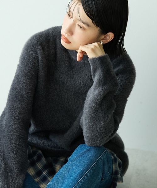 AMERICAN HOLIC(アメリカンホリック)の「フェアリーニットプルオーバー(ニット/セーター・レディース・ライラック/チャコールグレー/ブルー/モカ/ライトグレー・M/L)」の9枚目の写真