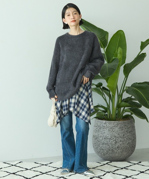 AMERICAN HOLIC(アメリカンホリック)の「フェアリーニットプルオーバー(ニット/セーター・レディース・ライラック/チャコールグレー/ブルー/モカ/ライトグレー・M/L)」の12枚目の写真