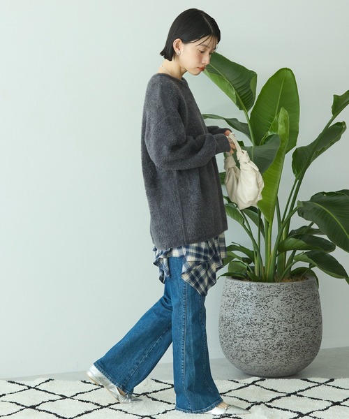 AMERICAN HOLIC(アメリカンホリック)の「フェアリーニットプルオーバー(ニット/セーター・レディース・ライラック/チャコールグレー/ブルー/モカ/ライトグレー・M/L)」の13枚目の写真