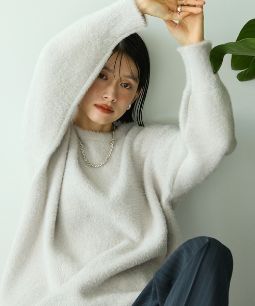 AMERICAN HOLIC(アメリカンホリック)の「フェアリーニットプルオーバー(ニット/セーター・レディース・ライラック/チャコールグレー/ブルー/モカ/ライトグレー・M/L)」の22枚目の写真