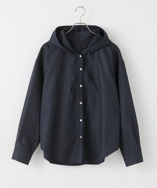 JOURNAL STANDARD relume(ジャーナルスタンダード レリューム)の「フーディーシャツブラウス(シャツ/ブラウス・レディース・スカイブルー/ネイビー・FREE)」の2枚目の写真