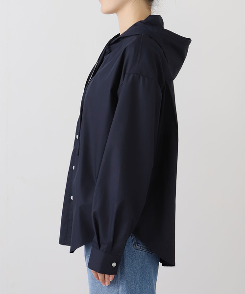 JOURNAL STANDARD relume(ジャーナルスタンダード レリューム)の「フーディーシャツブラウス(シャツ/ブラウス・レディース・スカイブルー/ネイビー・FREE)」の12枚目の写真