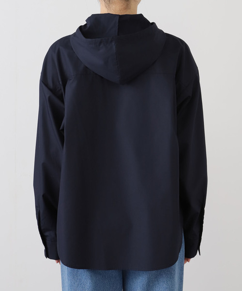JOURNAL STANDARD relume(ジャーナルスタンダード レリューム)の「フーディーシャツブラウス(シャツ/ブラウス・レディース・スカイブルー/ネイビー・FREE)」の13枚目の写真