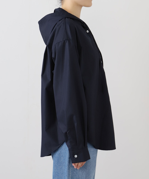 JOURNAL STANDARD relume(ジャーナルスタンダード レリューム)の「フーディーシャツブラウス(シャツ/ブラウス・レディース・スカイブルー/ネイビー・FREE)」の14枚目の写真