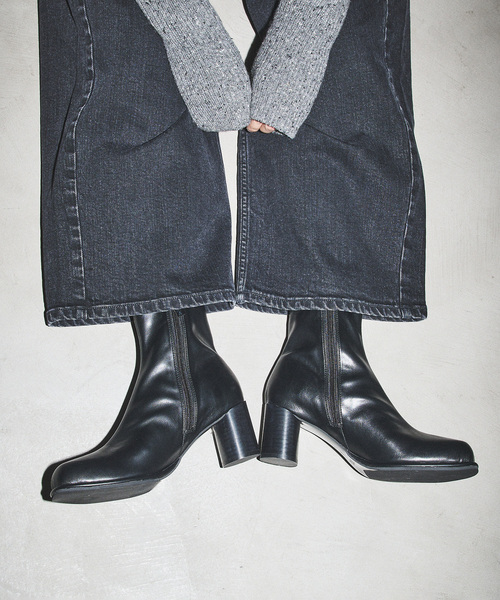 GRISE（グリーズ）の「《追加》GRISE6cmバルブトゥソフトショートブーツ（ブーツ・レディース・キャメル/アイボリー/チャコールグレー/ブラック・X-LARGE/LARGE/MEDIUM/SMALL）」の7枚目の写真