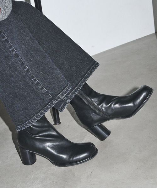 GRISE（グリーズ）の「《追加》GRISE6cmバルブトゥソフトショートブーツ（ブーツ・レディース・キャメル/アイボリー/チャコールグレー/ブラック・X-LARGE/LARGE/MEDIUM/SMALL）」の9枚目の写真