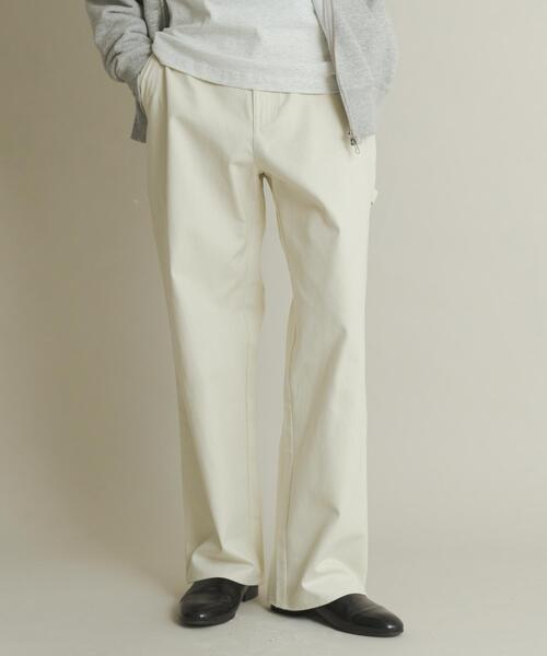 SENSE OF PLACE by URBAN RESEARCH（センスオブプレイスバイアーバンリサーチ）の「ストレートペインターパンツ（その他パンツ・メンズ・アイボリー/ブラック・MEDIUM/LARGE）」の3枚目の写真