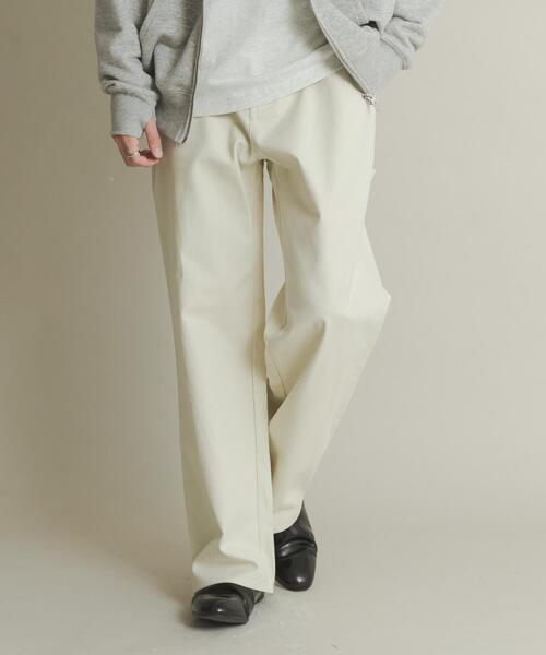 SENSE OF PLACE by URBAN RESEARCH（センスオブプレイスバイアーバンリサーチ）の「ストレートペインターパンツ（その他パンツ・メンズ・アイボリー/ブラック・MEDIUM/LARGE）」の4枚目の写真