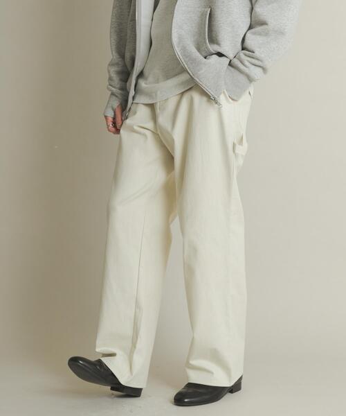 SENSE OF PLACE by URBAN RESEARCH（センスオブプレイスバイアーバンリサーチ）の「ストレートペインターパンツ（その他パンツ・メンズ・アイボリー/ブラック・MEDIUM/LARGE）」の5枚目の写真