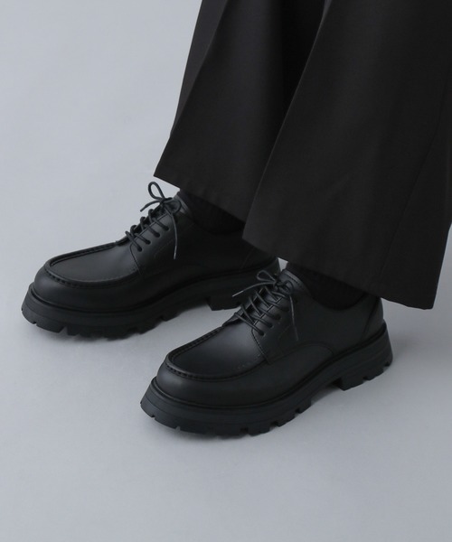 HARE(ハレ)の「ラギットソールシューズ(HARE)(ドレスシューズ・メンズ・ブラック・MEDIUM/LARGE)」の14枚目の写真