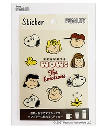 SNOOPY(スヌーピー)のスヌーピー耐水耐熱ステッカー WOW !スヌーピー&フレンズ フェイス S&C(ステッカー/テープ)