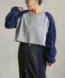 kese-moi（ケセモイ）の「シャーリングスリーブショートスウェット（Tシャツ/カットソー）」