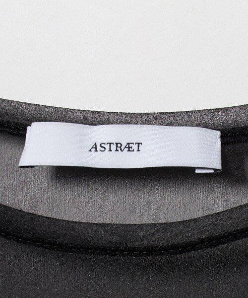 ASTRAET（アストラット）の「＜ASTRAET＞フライスxシアー コンビ クルーネックカットソー（Tシャツ/カットソー・レディース・ブラック/ホワイト・FREE）」の7枚目の写真