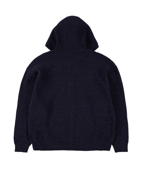 PHINGERIN(フィンガリン)の「CORDY KNIT ZIP HOODIE(パーカー・メンズ・ネイビー/ブラック・L/M)」の4枚目の写真