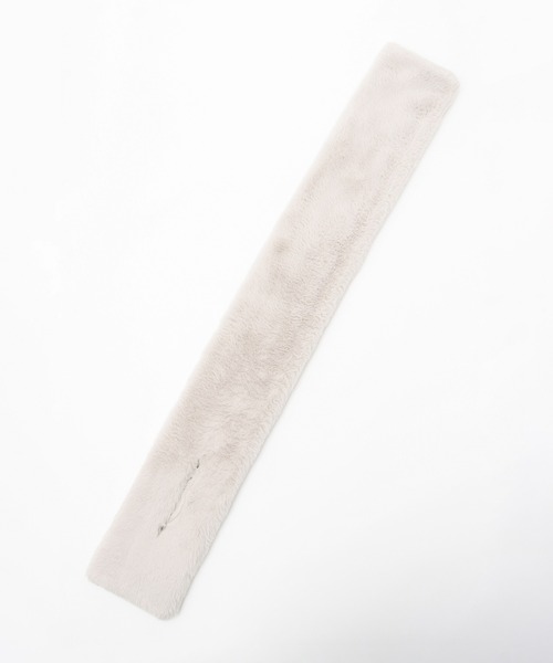 Honeys（ハニーズ）の「【吸湿発熱】エコファーティペット（マフラー・レディース・グレイッシュベージュ/アイボリー/モカ/グレー/レオパード・FREE）」の15枚目の写真