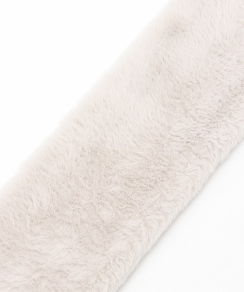 Honeys（ハニーズ）の「【吸湿発熱】エコファーティペット（マフラー・レディース・グレイッシュベージュ/アイボリー/モカ/グレー/レオパード・FREE）」の17枚目の写真