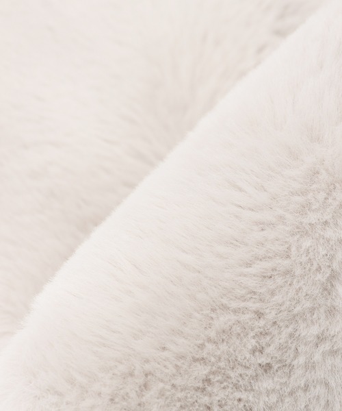 Honeys（ハニーズ）の「【吸湿発熱】エコファーティペット（マフラー・レディース・グレイッシュベージュ/アイボリー/モカ/グレー/レオパード・FREE）」の18枚目の写真