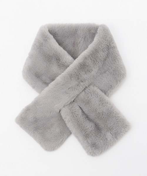 Honeys（ハニーズ）の「【吸湿発熱】エコファーティペット（マフラー・レディース・グレイッシュベージュ/アイボリー/モカ/グレー/レオパード・FREE）」の19枚目の写真