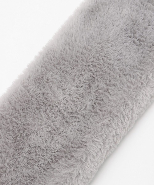 Honeys（ハニーズ）の「【吸湿発熱】エコファーティペット（マフラー・レディース・グレイッシュベージュ/アイボリー/モカ/グレー/レオパード・FREE）」の21枚目の写真