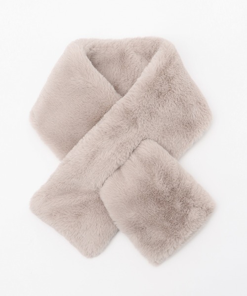 Honeys（ハニーズ）の「【吸湿発熱】エコファーティペット（マフラー・レディース・グレイッシュベージュ/アイボリー/モカ/グレー/レオパード・FREE）」の22枚目の写真