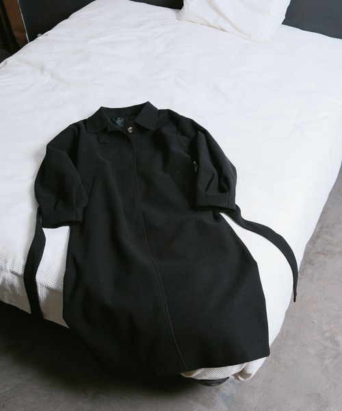 3.3 Field Trip (3.3フィールドトリップ)の「3.3 Field Trip/スタンドカラーロングコート(ダウンジャケット/コート・レディース・ブラック/グレー/ブラウン・FREE)」の22枚目の写真