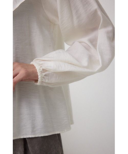 AZUL by moussy(アズールバイマウジー)の「【着丈バリエ】レースアップラッフルブラウス(シャツ/ブラウス・レディース・ブラック/サックスブルー/アイボリー・SMALL/MEDIUM)」の11枚目の写真
