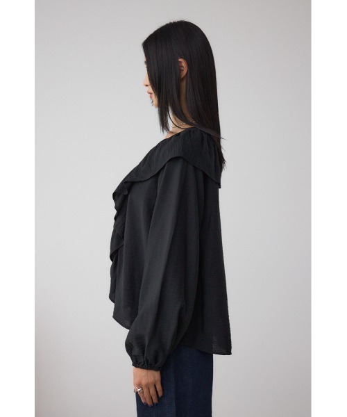 AZUL by moussy(アズールバイマウジー)の「【着丈バリエ】レースアップラッフルブラウス(シャツ/ブラウス・レディース・ブラック/サックスブルー/アイボリー・SMALL/MEDIUM)」の19枚目の写真