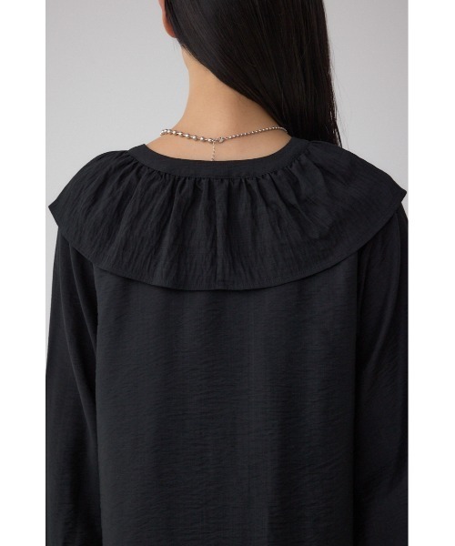 AZUL by moussy(アズールバイマウジー)の「【着丈バリエ】レースアップラッフルブラウス(シャツ/ブラウス・レディース・ブラック/サックスブルー/アイボリー・SMALL/MEDIUM)」の22枚目の写真