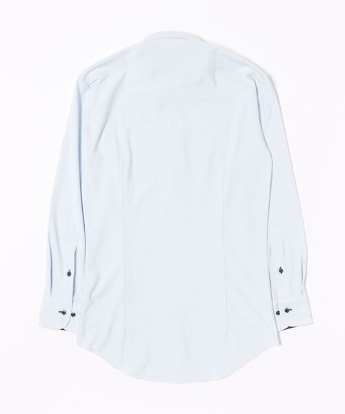 TOKYO SHIRTS(トウキョウシャツ)の「形態安定ノンアイロン ボタンダウン 長袖ストレッチビジネスワイシャツ(ビジネスシャツ・メンズ・サックスブルー・首回り39cm-裄丈80cm/首回り39cm-裄丈84cm/首回り41cm-裄丈82cm/首回り41cm-裄丈86cm/首回り42cm-裄丈86cm/首回り43cm-裄丈82cm/首回り43cm-裄丈86cm/首回り37cm-裄丈80cm/首回り37cm-裄丈84cm/首回り42cm-裄丈82cm)」の7枚目の写真